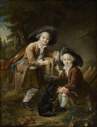 The Comte and Chevalier de Choiseul as Savoyards by Francois Hubert Drouais